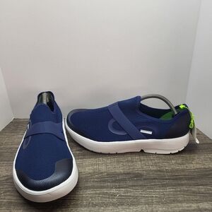 Oofos MenS Size 12.5 OOmg Blue Navy Lightweight Recovery Low Mesh Shoe New